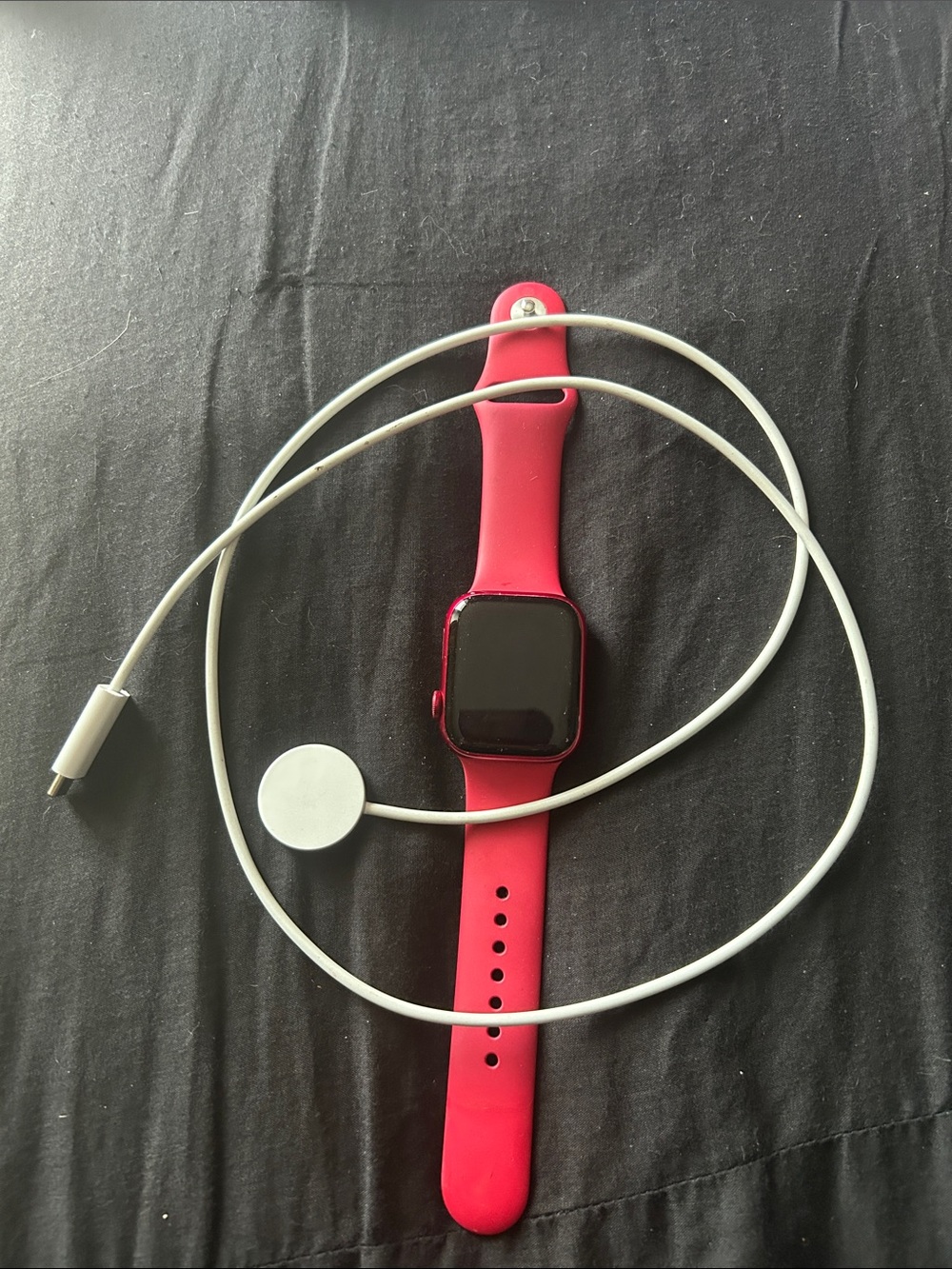 Red Apple Watch Series 7 (GPS + Cellular) Smartwatch with Magnetic Charger